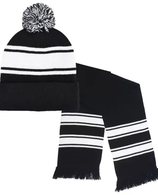 Promo Goods  AP902 Knit Stripe Comfy Combo in Black