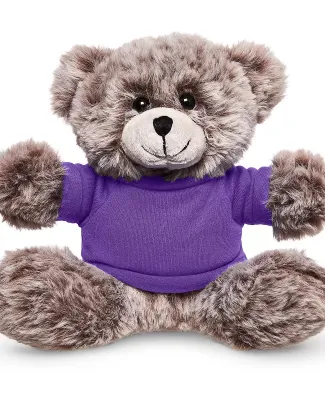Promo Goods  TY6038 7 Soft Plush Bear With T-Shirt in Purple