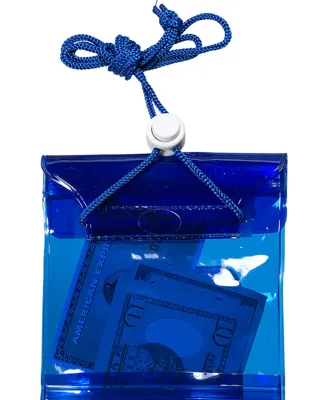 Promo Goods  PL-3659 Double Pocket Water-Resistant in Translucent blue