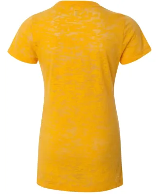 Blue 84 - Juniors' Short Sleeve Burnout T-Shirt -  Gold