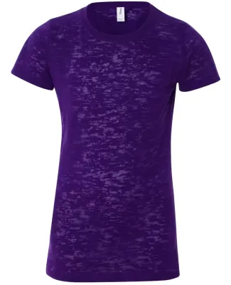 Blue 84 - Juniors' Short Sleeve Burnout T-Shirt -  Purple