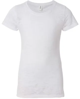 Blue 84 - Juniors' Short Sleeve Burnout T-Shirt -  White
