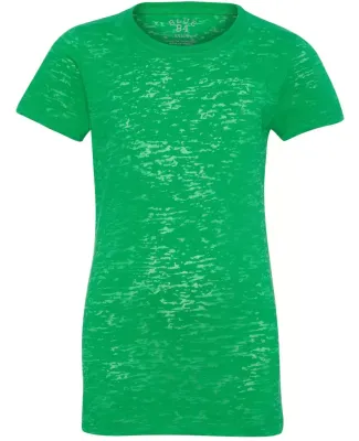 Blue 84 - Juniors' Short Sleeve Burnout T-Shirt -  Green