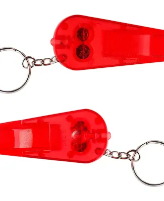 Promo Goods  PL-0880 Light 'N Whistle Key Tag in Translucent red