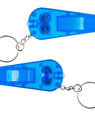 Promo Goods  PL-0880 Light 'N Whistle Key Tag in Translucent blue
