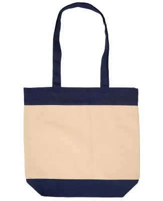 Promo Goods  LT-4218 Boutique Cotton Panel Tote in Navy blue