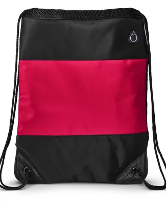 Promo Goods  LT-3366 Microfiber String Backpack in Black/ red