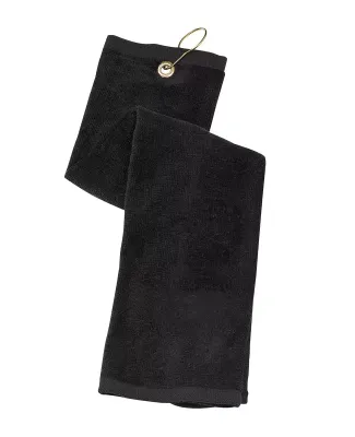 Promo Goods  TW102 Tri-Fold Golf Towel in Black