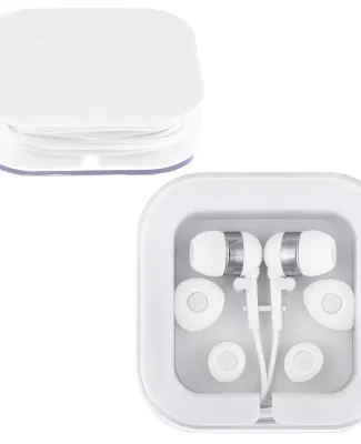 Promo Goods  IT103 Earbuds In Square Case in White