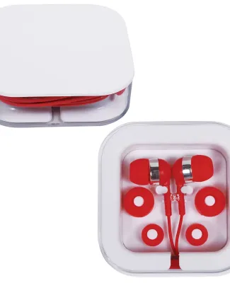 Promo Goods  IT103 Earbuds In Square Case in Red