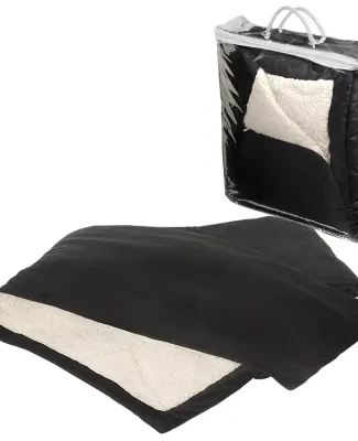 Promo Goods  OD304 Micro Mink Sherpa Blanket in Black