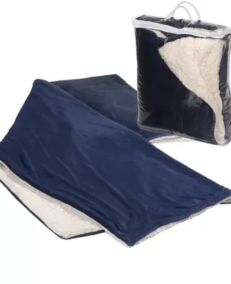 Promo Goods  OD304 Micro Mink Sherpa Blanket in Navy blue