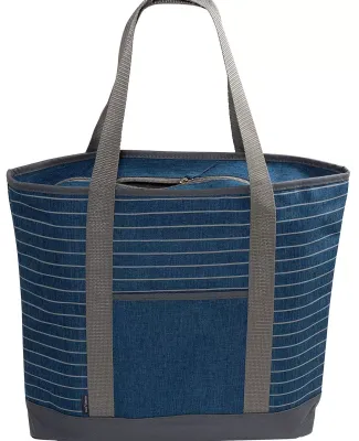 Promo Goods  LT-3932 Strand Snow Canvas Tote Bag in Blue