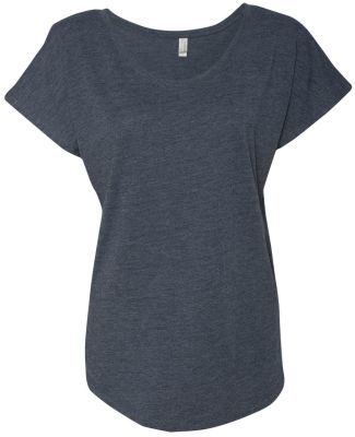 Next Level 6760 Tri-Blend Scoop Neck Dolman T-shir in Vintage navy