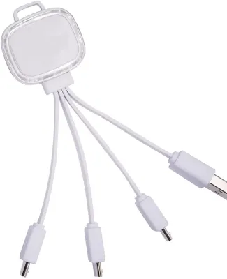Promo Goods  PL-1345 4-In-1 Light-Up Cable in Clear