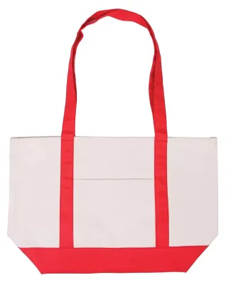 Promo Goods  BG415 Cotton Canvas Boat Tote in Red