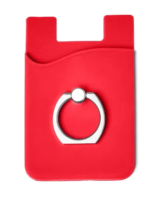 Promo Goods  PL-1370 Silicone Card Holder with Met in Red