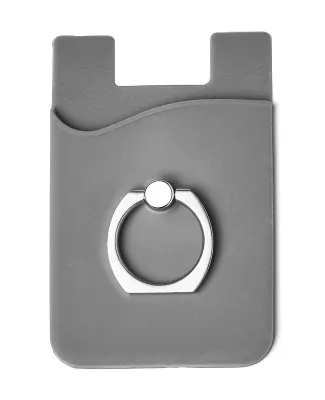 Promo Goods  PL-1370 Silicone Card Holder with Met in Gray