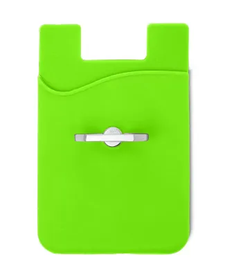 Promo Goods  PL-1370 Silicone Card Holder with Met in Lime green