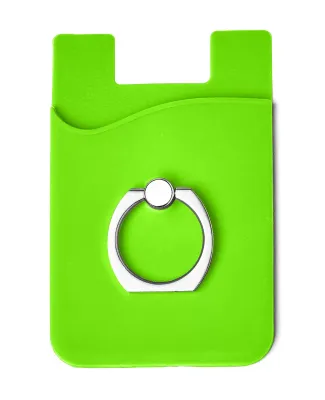 Promo Goods  PL-1370 Silicone Card Holder with Met in Lime green