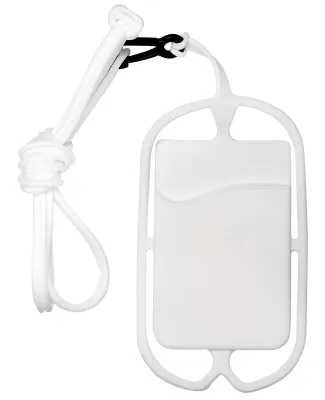 Promo Goods  PL-1338 Strappy Mobile Device Pocket in White