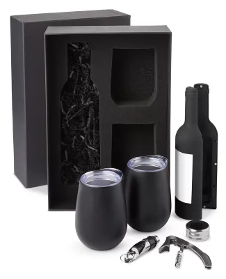 Promo Goods  G913 Everything But The Wine Gift Set in Black