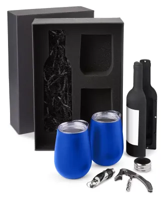 Promo Goods  G913 Everything But The Wine Gift Set in Blue