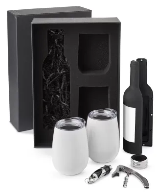 Promo Goods  G913 Everything But The Wine Gift Set in White