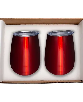 Promo Goods  PL-8239 Duo Vacuum Stemless Wine Tumb in Red