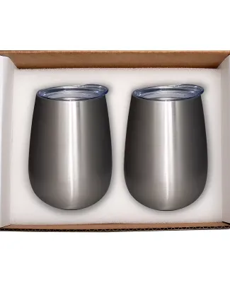 Promo Goods  PL-8239 Duo Vacuum Stemless Wine Tumb in Silver