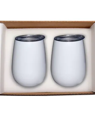 Promo Goods  PL-8239 Duo Vacuum Stemless Wine Tumb in White