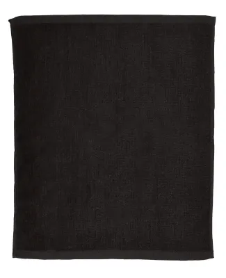 Promo Goods  TW100 Hemmed Cotton Rally Towel in Black