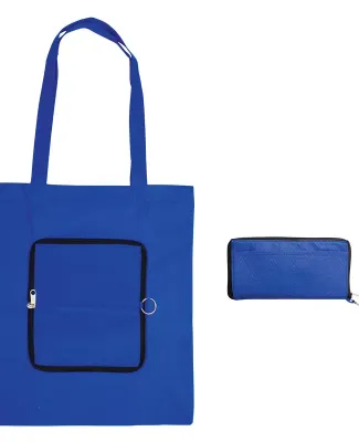 Promo Goods  BG132 Folding Zippin' Tote Bag in Reflex blue
