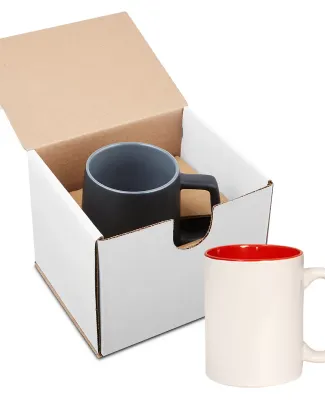 Promo Goods  GCM200 11oz Two Tone C-Handle Mug In  in White/ red