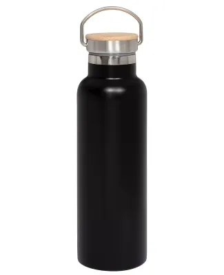 Promo Goods  PL-4205 20oz Vacuum Bottle With Bambo in Black