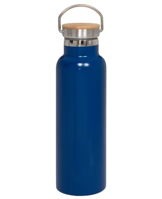 Promo Goods  PL-4205 20oz Vacuum Bottle With Bambo in Blue
