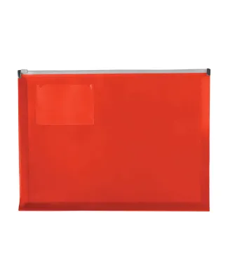 Promo Goods  PF203 Zip-Closure Envelope With Busin in Translucent red