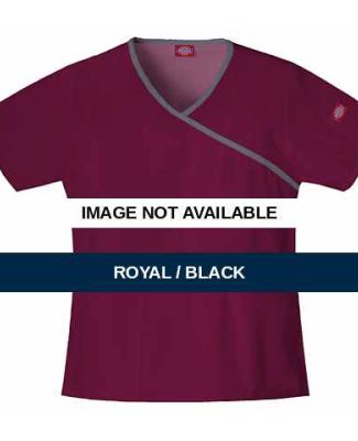 S001DL Dickies Mock Wrap Top Royal / Black