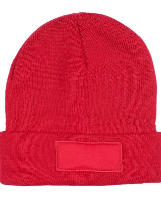 Promo Goods  HW110 Knit Beanie With Patch in Red