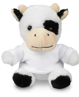 Promo Goods  TY6033 7 Plush Cow With T-Shirt in White