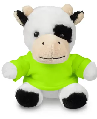 Promo Goods  TY6033 7 Plush Cow With T-Shirt in Lime green