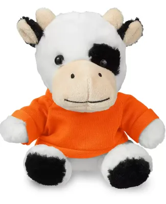 Promo Goods  TY6033 7 Plush Cow With T-Shirt in Orange