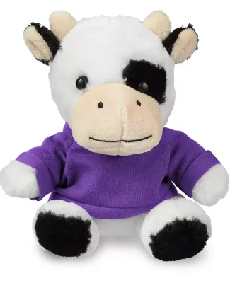 Promo Goods  TY6033 7 Plush Cow With T-Shirt in Purple