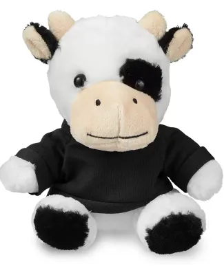 Promo Goods  TY6033 7 Plush Cow With T-Shirt in Black