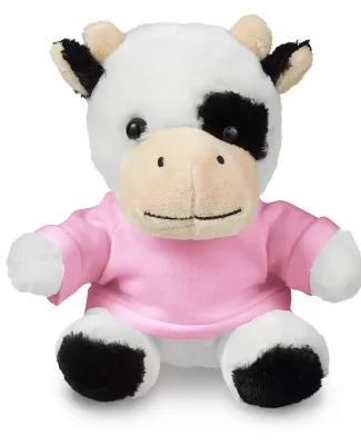 Promo Goods  TY6033 7 Plush Cow With T-Shirt in Pink