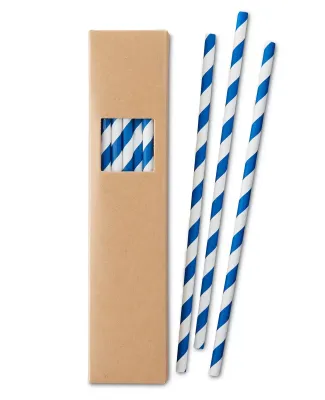 Promo Goods  MG102 Paper Straw Set in Reflex blue