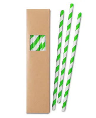 Promo Goods  MG102 Paper Straw Set in Lime green