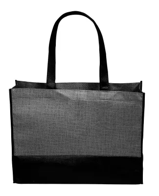 Promo Goods  BG138 Tonal Non-Woven Tote Bag in Black