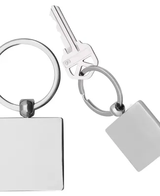 Promo Goods  KC501 Square Metal Key Chain in Silver