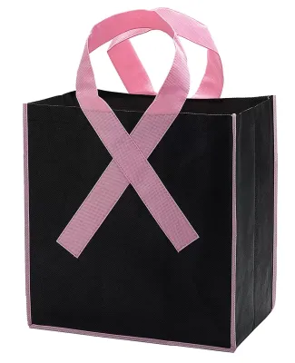 Promo Goods  LT-3711 Ribbon Grocery Shopper in Black/ pink